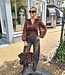 Blouse Vhals Gesmokt Shimmer Brons