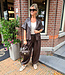 Lederlook Blazer Donkerbruin