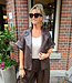 Lederlook Blazer Donkerbruin