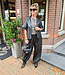 Lederlook Blazer Zwart