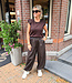 Knit Mouwloze Top met Bruine Studs