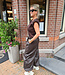 Knit Mouwloze Top met Bruine Studs
