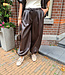 Lederlook Ballonbroek Donkerbruin