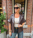 Lederlook Blazer Donkerbruin