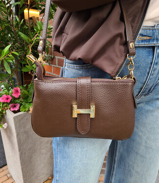 Lederen Burnley Bag H Donkerbruin