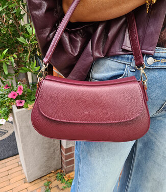 Diara Leder Classic Bag Bordeaux