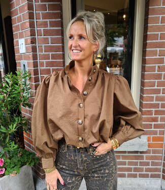 Ballon Blouse Jasje Bruin/Camel