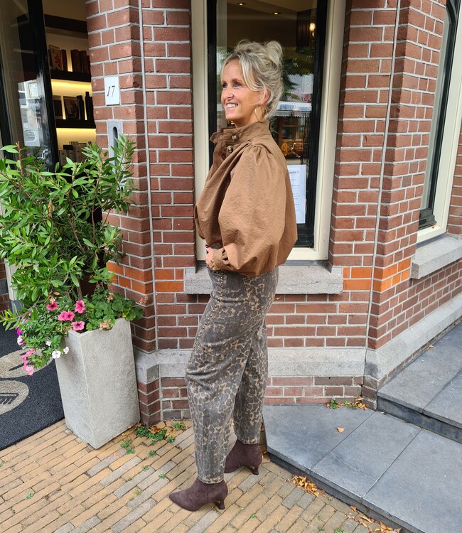 Ballon Blouse Jasje Bruin/Camel