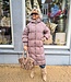 Gewatteerde Lange Winterjas Taupe