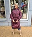 Gewatteerde Lange Winterjas Bordeaux
