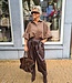 Lederlook Culotte Broek Donkerbruin