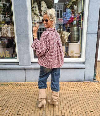 Oversized Ruiten Blouse Bordeaux