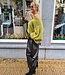 Offshoulder Trui Ballonmouw Groen