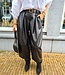 Lederlook Culotte Broek Zwart