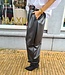 Lederlook Culotte Broek Zwart