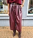 Lederlook Culotte Broek Bordeaux