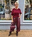 Lederlook Culotte Broek Bordeaux