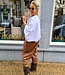 Boebou Oversized Blouse Gesmokt Wit