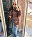Winterjas Faux Fur Kraag Donkerbruin