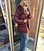 Winterjas Faux Fur Kraag Bordeaux