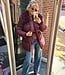 Winterjas Faux Fur Kraag Bordeaux