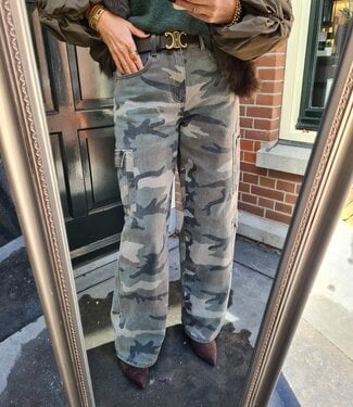 Army Denim Cargo Broek