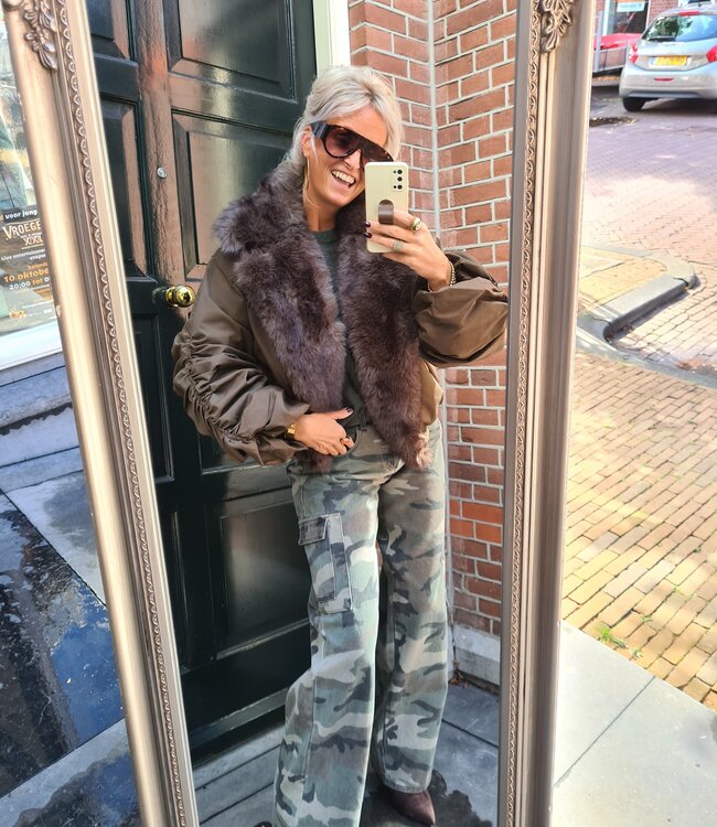 Army Denim Cargo Broek