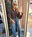 Oversized Blouse Gesmokt Donkerbruin
