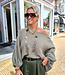 Offshoulder Trui Ballonmouw Lichtgroen
