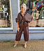 Suède Bag gevlochten Monica Donkerbruin