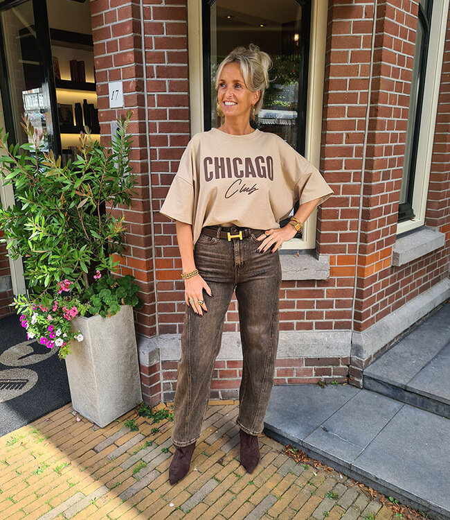 T-shirt Chicago Taupe