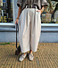 Lederlook Culotte Broek Crème
