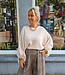 Offshoulder Trui Ballonmouw Crème