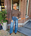 Basic Longsleeve Streepjes Groen/Bruin