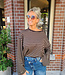 Basic Longsleeve Streepjes Groen/Bruin