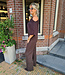 Offshoulder Knit Top Donkerbruin