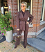 Blazer met Ceintuur Donkerbruin