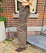 Jewelly Ballon Jeans Bruin/Zwarte wassing 9635