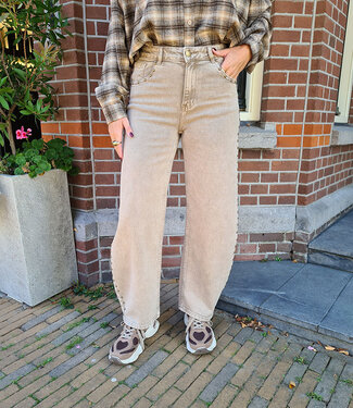 Toxik Barrel Jeans Beige met Studs 2909-1