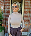 Basic Longsleeve Opstaande Hals Taupe