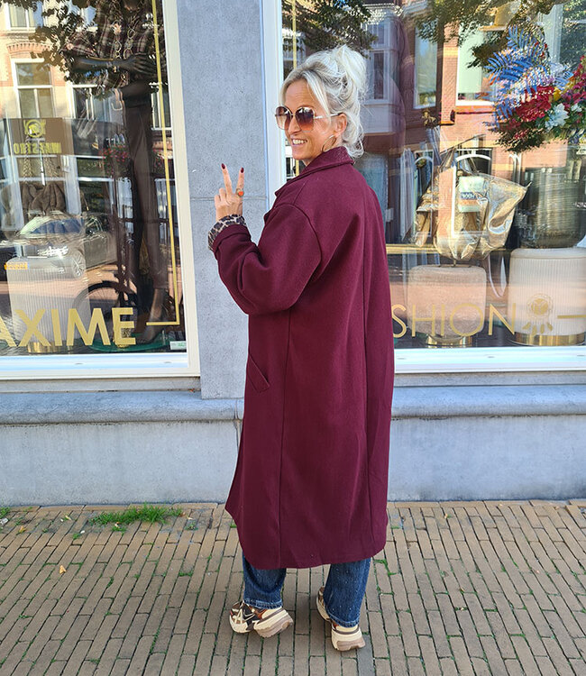 Mantel Bordeaux Leo Voering