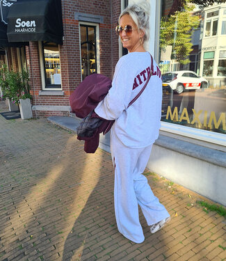 Azzurro Sweater With Love Bordeaux/Grijs