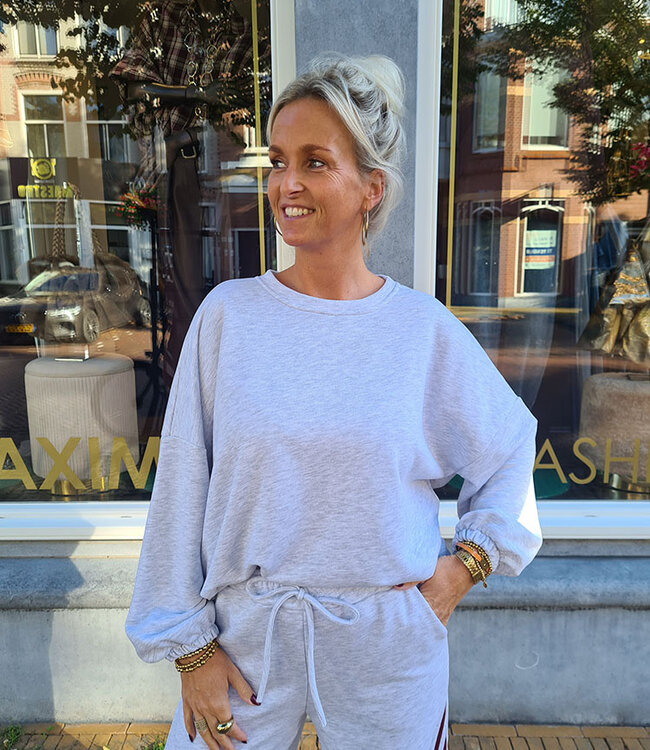 Azzurro Sweater With Love Bordeaux/Grijs