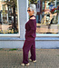 Trui Nekdetail Lange Mouw Bordeaux