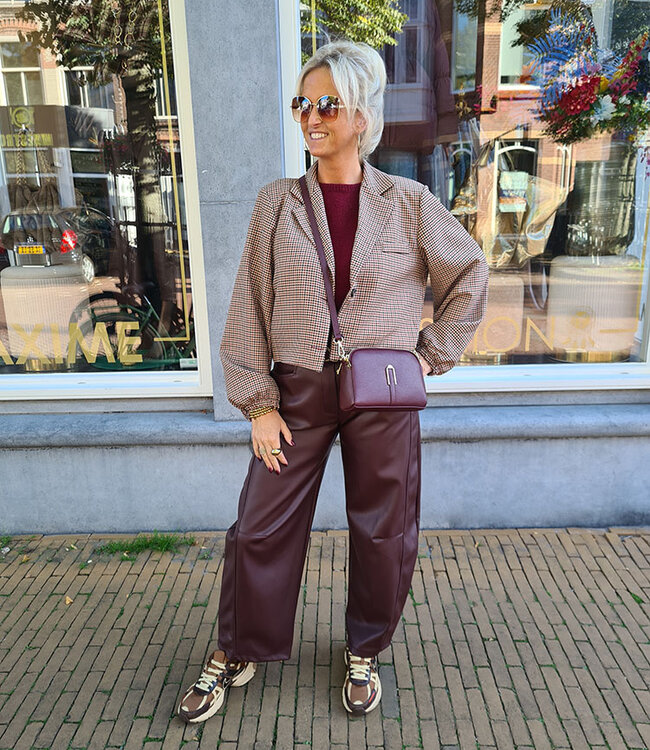 Lederen Carini Bag Bordeaux