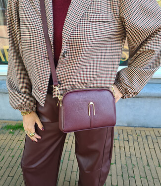 Lederen Carini Bag Bordeaux
