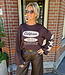 Sweater California Stars Donkerbruin