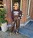 BM Lederlook Barrel Broek Donkerbruin