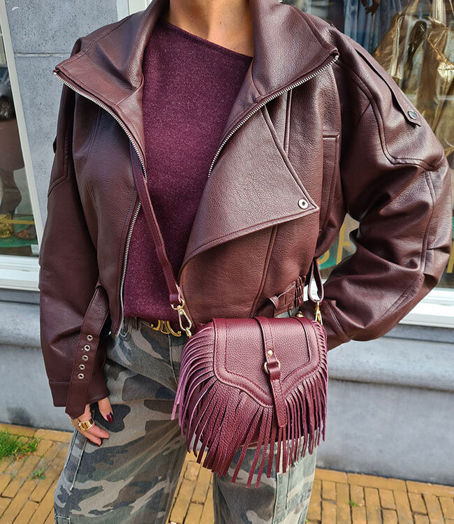 Acri Franje Bag Bordeaux