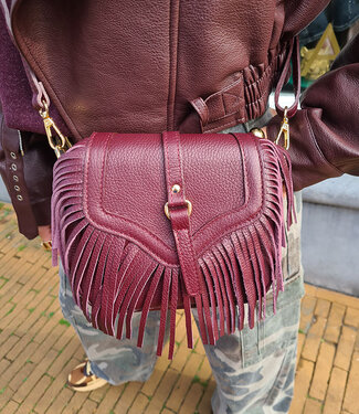Acri Franje Bag Bordeaux